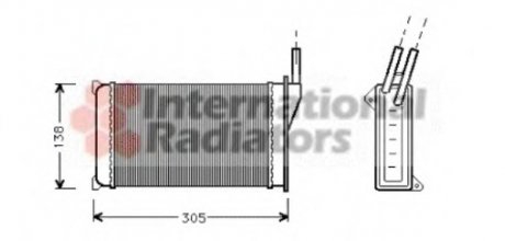 Радиатор отопителя FORD Van Wezel 18006093
