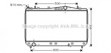 Радиатор REZZO/TACUMA MT 00-04 (Ava) AVA COOLING DWA2052