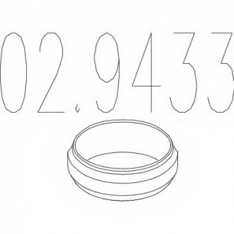 Монтажное кольцо выхлопной системы (D(внутр.) - 51 мм; D(наружн.) - 65 мм; Высота - 15 мм) MTS 02.9433