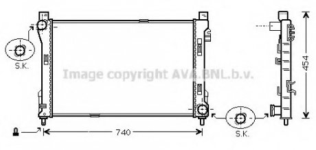 Радіатор 2.0i 16V [OE. 203.500.0403] AVA AVA COOLING MS 2288 (фото 1)