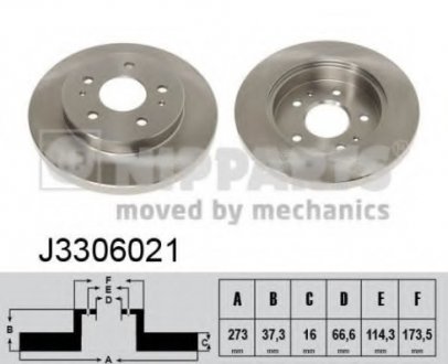 Тормозной диск NIPPARTS J3306021