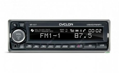 Автомагнитола FM/USB/SD/AUX/MP3/WMA/Bluetooth CYCLON MP-1017G BT (фото 1)