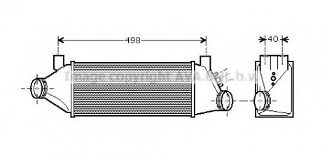 FD-TRANSIT 02- Интеркулер 400*127*73 [OE 2C11 9L440 BA/BB/4432117/4522846] AVA AVA COOLING FDA4385