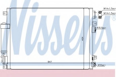 Радиатор кондиционера CHRYSLER 300C (04-)/DODGE MAGNUM (04-) NISSENS 94874