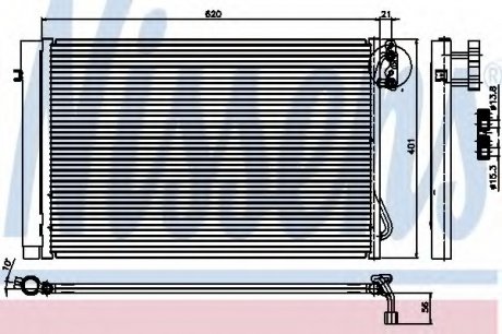 Радиатор кондиционера BWM 1(E81/E88)-3(E90/E93) NISSENS 94872
