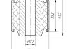 Сайлентблок наружный прямого нижнего рычага передней подвески METGUM 17-24 (фото 2)