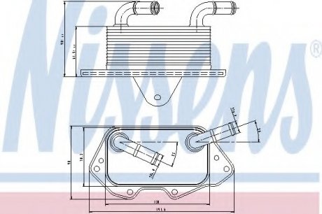 Радиатор маслянный AUDI A4, A6 NISSENS 90662 (фото 1)