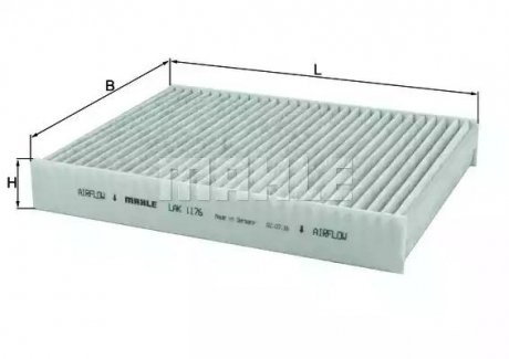 Фільтр, повітря у внутрішньому просторі KNECHT MAHLE / KNECHT LAK1176 (фото 1)