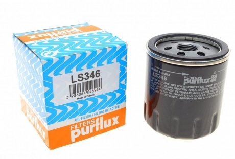 Фильтр масла Doblo 1.9D/JTD 01>08.04 PURFLUX LS346 (фото 1)