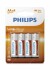 Батарейки циліндричні, сольові LONGLIFE AA PHILIPS R6L4B/10 (фото 1)