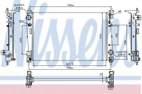 Радиатор охлаждения NISSENS 617864