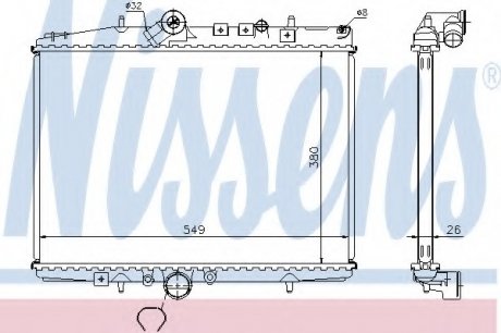 Радиатор охлаждения NISSENS 61294A