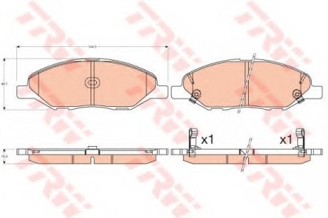 Колодки гальмівні дискові TRW GDB3577