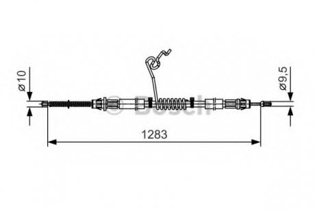 Трос ручного гальма BOSCH 1987482036 (фото 1)