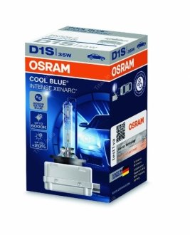 Лампа ксенонова D1S XENARC COOL BLUE INTENSE 85В, 35Вт, PK32d-2 OSRAM 66140 CBI (фото 1)