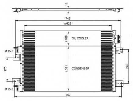 Конденсер кондиционера NRF 350031