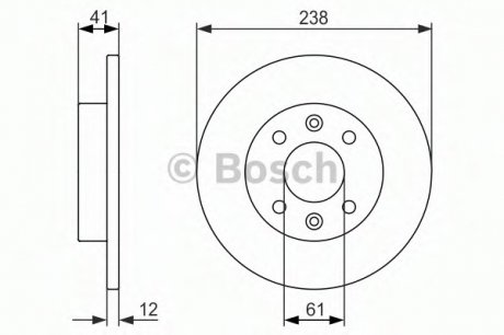 Диск гальмівний BOSCH 0986479831 (фото 1)