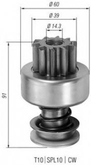 Бендикс стартера MAGNETI MAGNETI MARELLI AMB0121