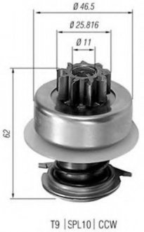 Бендикс стартера MAGNETI MAGNETI MARELLI AMB0013