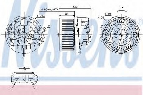 Вентилятор салону NISSENS 87091