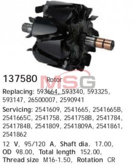 Ротор генератора CARGO 137580 (фото 1)