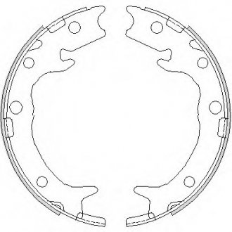 Колодка торм. барабан. HONDA ACCORD SW VIII 2.0, 2.2 I CDT-I, 2.4 04/03-,CR-V REMSA 4737.00