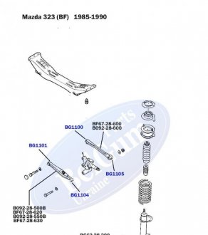 Сайлентблок рычага (заднего/поперечного) Mazda 323/626, 85-94 (d=14mm) PARTS BELGUM BG1101