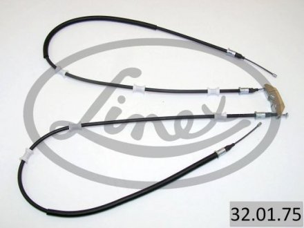 Трос ручника (задній) L/P Opel Vectra B 1.6-2.6i V6 95- (1460/1225x2) LINEX 32.01.75 (фото 1)