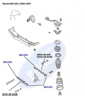 Сайлентблок важеля (заднього) Mazda 323/626 (внутрішній)) PARTS BELGUM BG1102 (фото 1)