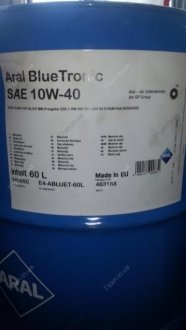 Масло Blue Tronic 10W40, 60L VW 501 00/505 00 MB 229.1 ARAL 14955C