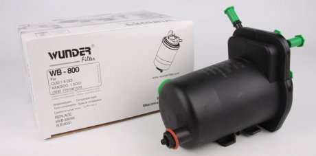 Фильтр топливный Renault Kangoo Кенго 1.5DCI (+датчик воды) WUNDER WB-800