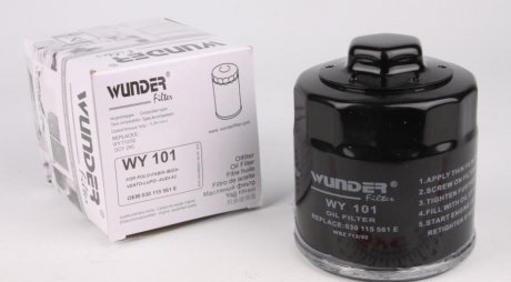 Фільтр масляний VW Caddy II 1.4/1.6i / Golf IV/V/Seat WUNDER WY-101 (фото 1)