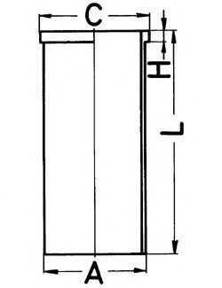 Гильза поршневая MB OM364 (97x100,4x222) KOLBENSCHMIDT 89177190