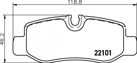Колодки гальмівні (задні) MB Vito (W447) 14- BREMBO P 50 126