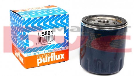 Фільтр масляний Ford Fiesta/Mondeo 1.8D/TD -00 PURFLUX LS801 (фото 1)