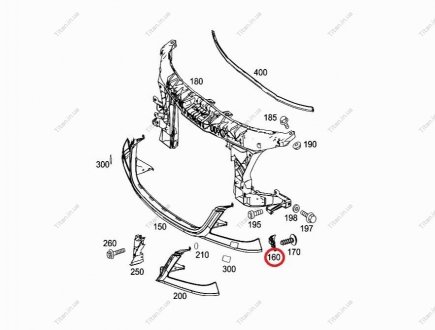 Крепления бампера L MB Sprinter 06- MERCEDES MERCEDES-BENZ 90688210149B51