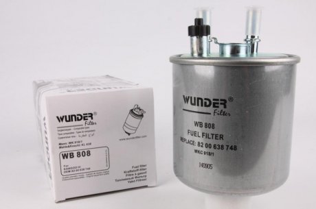 Фільтр паливний Renault Kangoo 1.5dCi 08- WUNDER WB-808 (фото 1)
