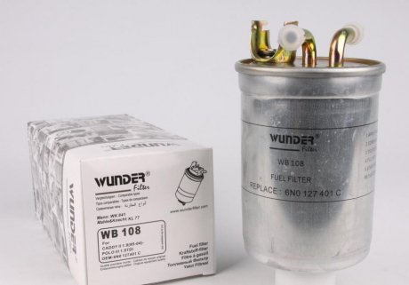 Фильтр топливный VW Caddy 1.9SDI/TDI -03 WUNDER WB-108 (фото 1)