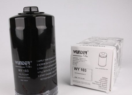 Фильтр масляный VW T4 2.4D/2.5DTI WUNDER WY-103 (фото 1)