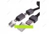 Кабель PULSO USB - Micro USB/Apple 1m black (плоский) CP-002BK (500) (фото 2)