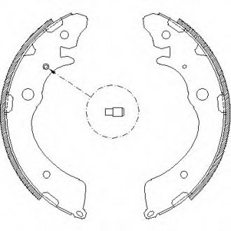 Гальмівні колодки барабанні, к-кт. ROADHOUSE 4383.00