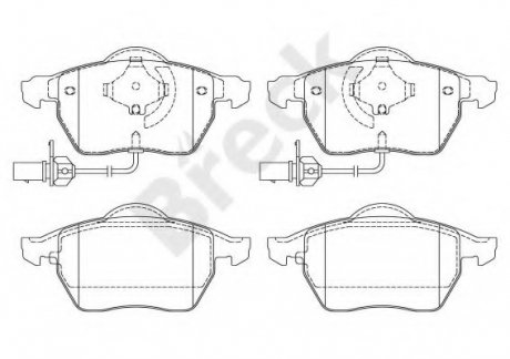Колодки тормозные (передние) Audi A4/A6/Skoda Superb/VW Passat 1.9TDI/2.5TDI 96- BRECK 23018 00 701 10