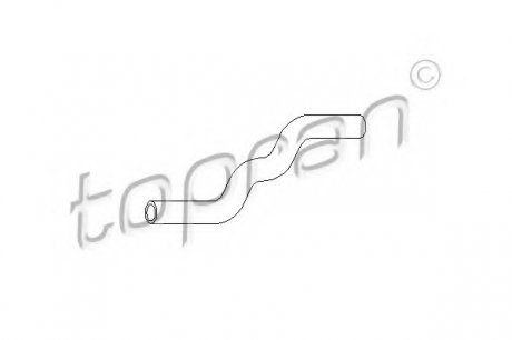Патрубок радиатора печки TOPRAN / HANS PRIES 102873 (фото 1)