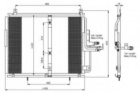 Радиатор кондиционера NRF 35244 (фото 1)