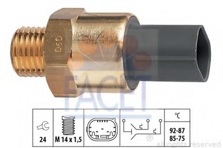 Термодатчик включения ветилятора FACET 7.5691