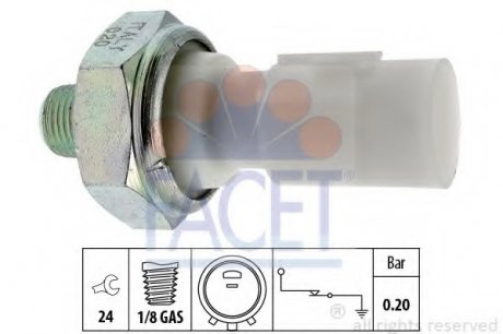 Датчик давления масла FACET 7.0182