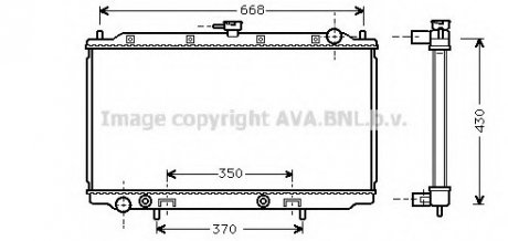 Радіатор 2.0i 16V (+A +/-AC) [OE. 21460-2F300, 21460-9F510] AVA AVA COOLING DN 2196