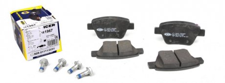 Колодки тормозные (задние) VW Caddy III 1.6/2.0TDI 10- (Bosch) ICER 181967