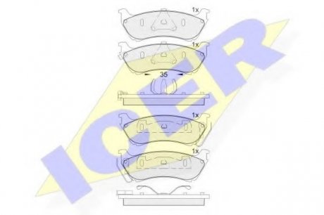 Колодки тормозные (задние) MB M-class (W163) 2.3/3.2 98-05 (Bosch) ICER 181277