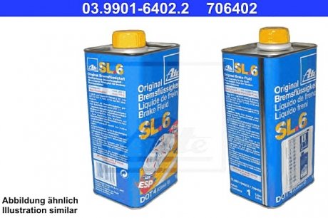 Жидкость тормозная для систем ESP ASR 1L ATE 03.9901-6402.2 (фото 1)